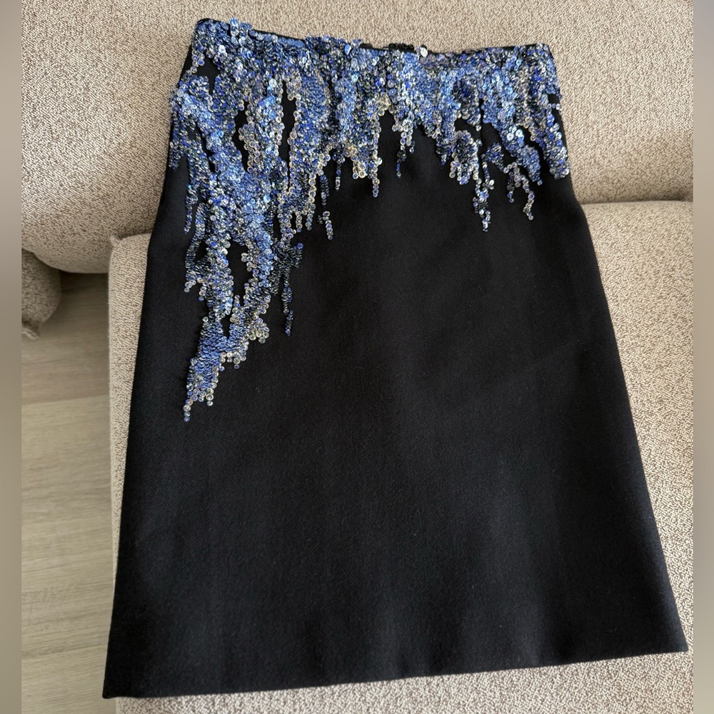 NWT DRIES VAN NOTEN Sequined wool-blend midi skirt $2,135 - Picture 5 of 10